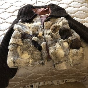 Genuine Rabbit Fur Cropped Jacket